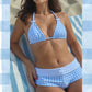 ⏳Begrenzte Zeit 50% Rabatt💥Süßer 2-teiliger Bikini-Badeanzug mit Karo- und Streifenmuster für Damen