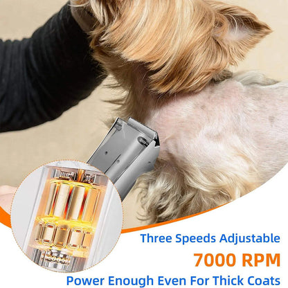⏳Begrenzte Zeit 50% Rabatt💥Sicher ohne Haare zu verheddern 🐕🐕🐕💘 Elektrischer Haustierrasierer mit Absaugung