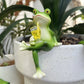 ⏳Begrenzte Zeit 50% Rabatt💥🍃Frosch-Blumentopf-Hänger-Ornament🍷