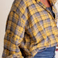⏳Begrenzte Zeit 50% Rabatt💥Mineral Washed Button-Down-Karohemd für Damen