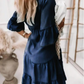 ⏳Begrenzte Zeit 50% Rabatt💥👗Sommerkleid mit Rüschenbesatz und V-Ausschnitt – Leichter Denim-Look