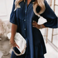 ⏳Begrenzte Zeit 50% Rabatt💥👗Sommerkleid mit Rüschenbesatz und V-Ausschnitt – Leichter Denim-Look