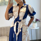 ⏳Begrenzte Zeit 50% Rabatt💥Bedrucktes Damenkleid mit taillierter Passform