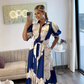 ⏳Begrenzte Zeit 50% Rabatt💥Bedrucktes Damenkleid mit taillierter Passform