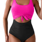 🏖️💓2025 Sommer-Hot-Sale - 50% Rabatt🩱Einteiliger Badeanzug mit gerafftem Knoten und Bauchkontrolle