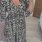 ⏳Begrenzte Zeit 50% Rabatt💥Bohemian Casual Print V-Ausschnitt Langes Kleid