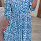 ⏳Begrenzte Zeit 50% Rabatt💥Bohemian Casual Print V-Ausschnitt Langes Kleid