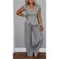 🎉 Last Day Promotion-49% OFF🔥💋Women's Elegant V-Neck Top & Pants Set