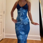 ⏳Begrenzte Zeit 50% Rabatt💥Geblümtes Bodycon-Maxi-Kleid mit schmalen Trägern