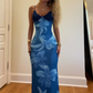 ⏳Begrenzte Zeit 50% Rabatt💥Geblümtes Bodycon-Maxi-Kleid mit schmalen Trägern