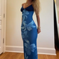⏳Begrenzte Zeit 50% Rabatt💥Geblümtes Bodycon-Maxi-Kleid mit schmalen Trägern
