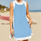 💃Sommer-Hot-Sale 50 % Rabatt💓Damen-Freizeit-Oberteile mit Farbblock-Design, ärmellos, passend zu Shorts mit Taschen