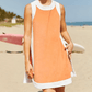💃Sommer-Hot-Sale 50 % Rabatt💓Damen-Freizeit-Oberteile mit Farbblock-Design, ärmellos, passend zu Shorts mit Taschen