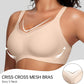 💖LETZTER TAG 50 % RABATT💷Bügelloser nahtloser Push-Up-BH aus Mesh mit V-Ausschnitt für Damen