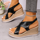⏳Begrenzte Zeit 50% Rabatt💥Glänzende Espadrille-Keilsandalen für Damen