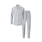⏳Begrenzte Zeit 50% Rabatt💥🎊Schickes Herren-Set aus Baumwolle, bestehend aus einem Hemd mit Kragen und einer Hose mit Kordelzug