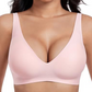 ⏳Begrenzte Zeit 50% Rabatt💥Nahtloser Push-up-BH mit tiefem V-Ausschnitt und ohne Bügel