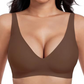 ⏳Begrenzte Zeit 50% Rabatt💥Nahtloser Push-up-BH mit tiefem V-Ausschnitt und ohne Bügel