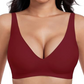 ⏳Begrenzte Zeit 50% Rabatt💥Nahtloser Push-up-BH mit tiefem V-Ausschnitt und ohne Bügel