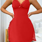 ⏳Begrenzte Zeit 50% Rabatt💥Mit Spitze besetzte Schlitzausschnitt-Bow-Sexy-Kleid