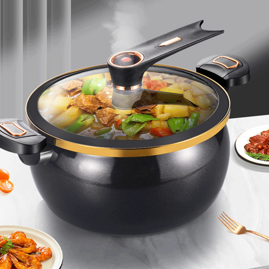 📢📢50 % Rabatt!! ⏰🍲 Large Capacity Micro-Pressure Enamel Soup Pot
