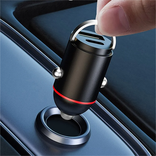 🚗 BLACK FRIDAY MEGA ANGEBOT - 50% RABATT! ✨ Kompaktes 2-Anschluss Auto-Schnellladegerät - 24W USB-C & USB-A mit Überhitzungsschutz für Effizientes Laden Unterwegs 🔌📱