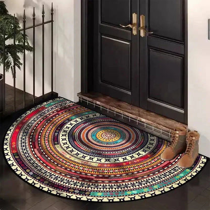 📢📢60 %  RABATT !! ⏰Boho-Stil halbkreisförmige Türmatte - rutschfeste weiche Bodenmatte