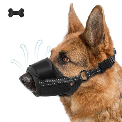 Verstellbare Hundemaulkorb aus weichem Netzgewebe