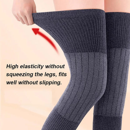 ✨  Warmer, ausnehmbarer langer Knieschützer - elastische heiße Wolle für Outdoor-Aktivitäten und Gelenkstützung