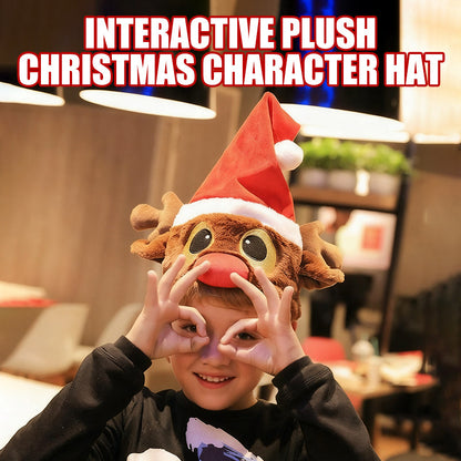 Interaktiver Plüsch-Weihnachtsmütze