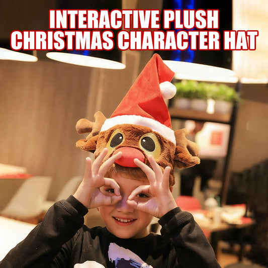 Interaktiver Plüsch-Weihnachtsmütze