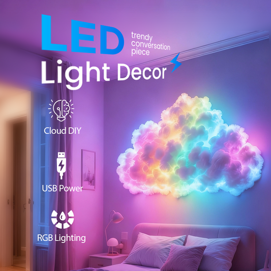 📢 50% RABATT!!! ☁️🌈 DIY LED-Wolkenlampe | Interaktiv, RGB-Farbwechsel, USB-betrieben ✨