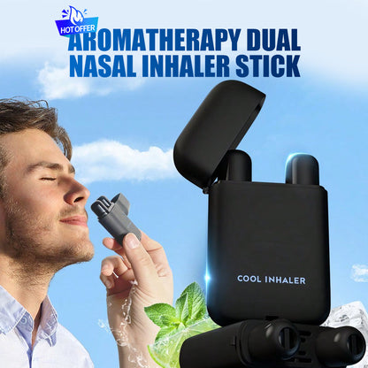 Aromatherapie-Doppelnaseninhalator-Stick❄️ Weckt Sie sofort mit einem tiefen Atemzug auf, steigert Ihre Konzentration maximal 🚀 und beseitigt Müdigkeit in Sekundenschnelle