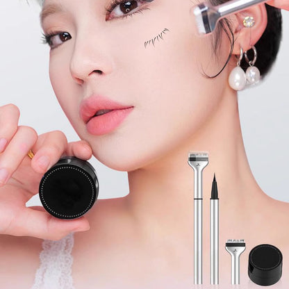 2-in-1-Set: Wasserfester Eyeliner & unterer Wimpernstempel mit individuellem flüssigem Eyeliner