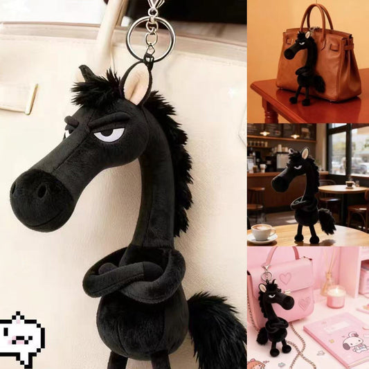 Schwarzes Pferd – Weiche handgefertigte Handpuppe