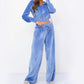 Damen-Sweatshirt mit Reißverschluss und Hose, 2-teiliges Set