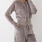 Damen-Sweatshirt mit Reißverschluss und Hose, 2-teiliges Set