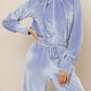 Damen-Sweatshirt mit Reißverschluss und Hose, 2-teiliges Set