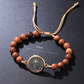🛡️Ein treuer Begleiter für Schutzgeister✨Armband aus Naturholzperlen mit St.-Benedikt-Motiv🎁Verstellbar, für Damen und Herren geeignet
