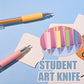 Cartoon-Muster Schüler Universalmesser Stift