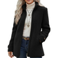Damen-Plüschjacke mit Stehkragen und Taschen