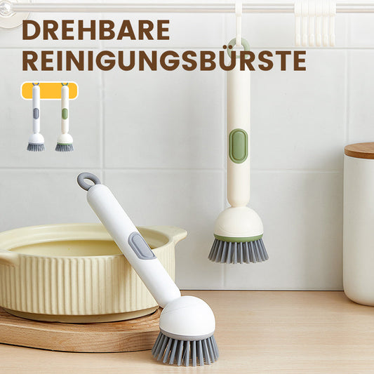 🍳 50% RABATT! 🧽 Drehbare Reinigungsbürste mit Langem Griff – Gründlich, Rückenfreundlich & Für Töpfe/Geschirr 💦