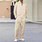 🏃👖Herren-Set aus Sweatshirt mit Waffelstrick und Hose mit geradem Bein