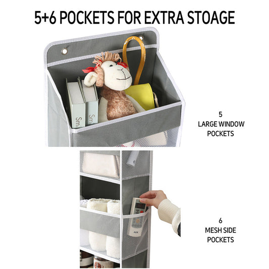 🧺 53% RABATT! 🏠 5-Fach Hängeorganizer – Maximale Kapazität, Atmungsaktive Netztaschen & Stabile Böden Für Jede Ecke 👜