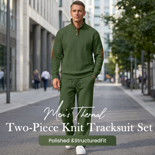 Zweiteiliger Strick-Trainingsanzug für Herren