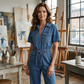 Zweiteiliges Freizeit-Jeans-Set für Damen
