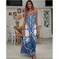 🔥Solange der Vorrat reicht 40 % Rabatt!🎉Retro-Print Maxikleid für Damen – Trägerlos mit V-Ausschnitt, Fließender Stoff & Perfekt für besondere Anlässe ✨
