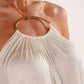 Elegantes rückenfreies Maxikleid mit Neckholder für Damen