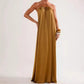 Elegantes rückenfreies Maxikleid mit Neckholder für Damen