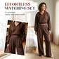 Damen-Set aus kurzem Hoodie und weit geschnittener Hose